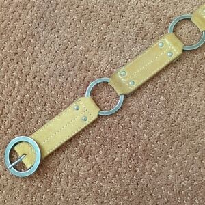 Leather Belt Silver Hardware